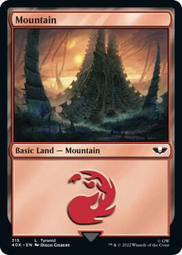 Mountain 315 card from Universes Beyond: Warhammer 40,000