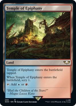 Temple of Epiphany 298 card from Universes Beyond: Warhammer 40,000