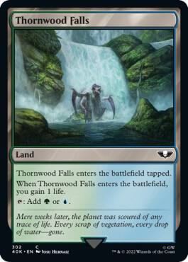 Thornwood Falls 302 card from Universes Beyond: Warhammer 40,000