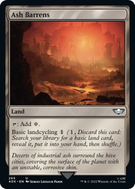 Ash Barrens (Surge Foil) 265 card from Universes Beyond: Warhammer 40,000