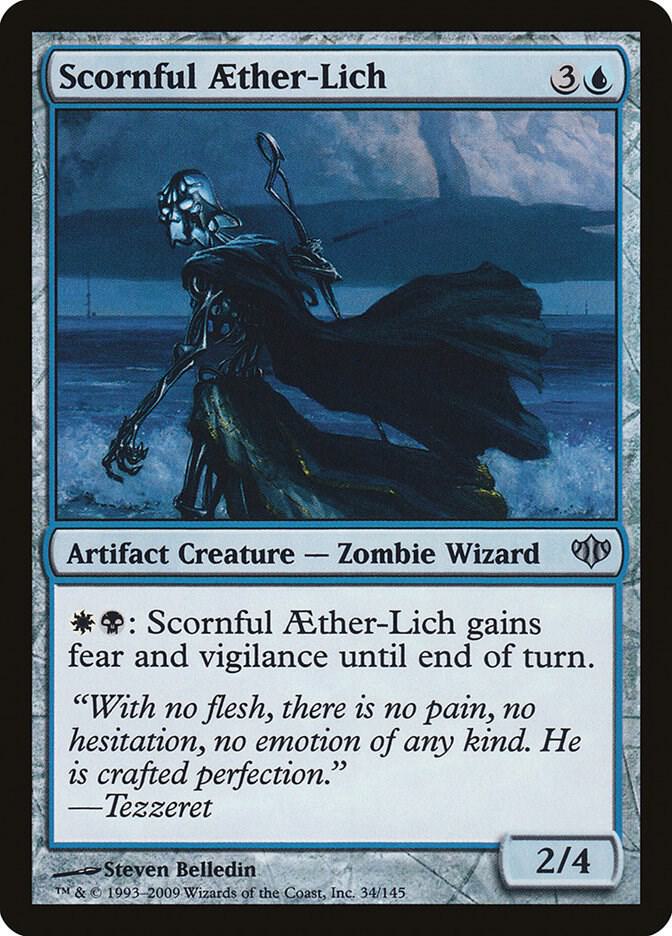 Scornful Aether-Lich 34 card from Conflux