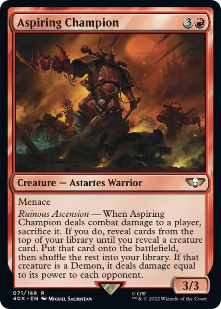 Aspiring Champion 71 card from Universes Beyond: Warhammer 40,000