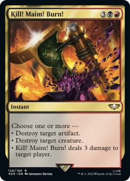 Kill! Maim! Burn! (Surge Foil) 128 card from Universes Beyond: Warhammer 40,000