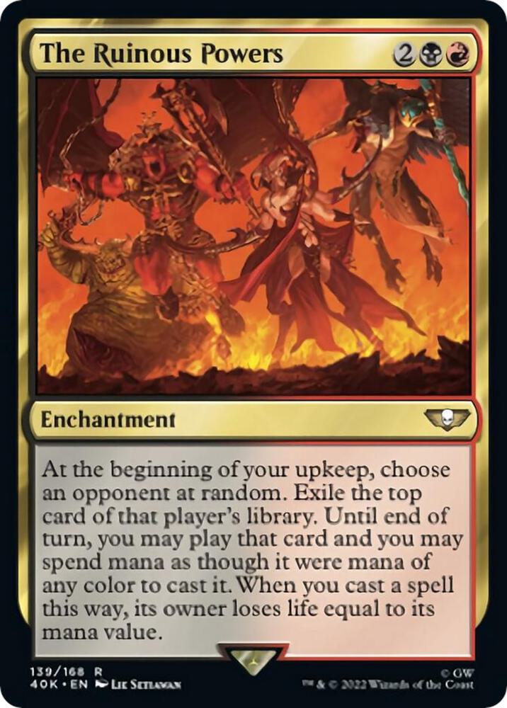 The Ruinous Powers (Surge Foil) 139 card from Universes Beyond: Warhammer 40,000