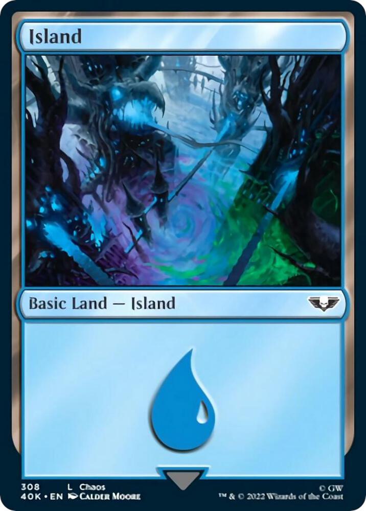 Island 308 card from Universes Beyond: Warhammer 40,000