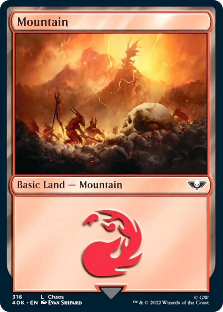 Mountain 316 card from Universes Beyond: Warhammer 40,000