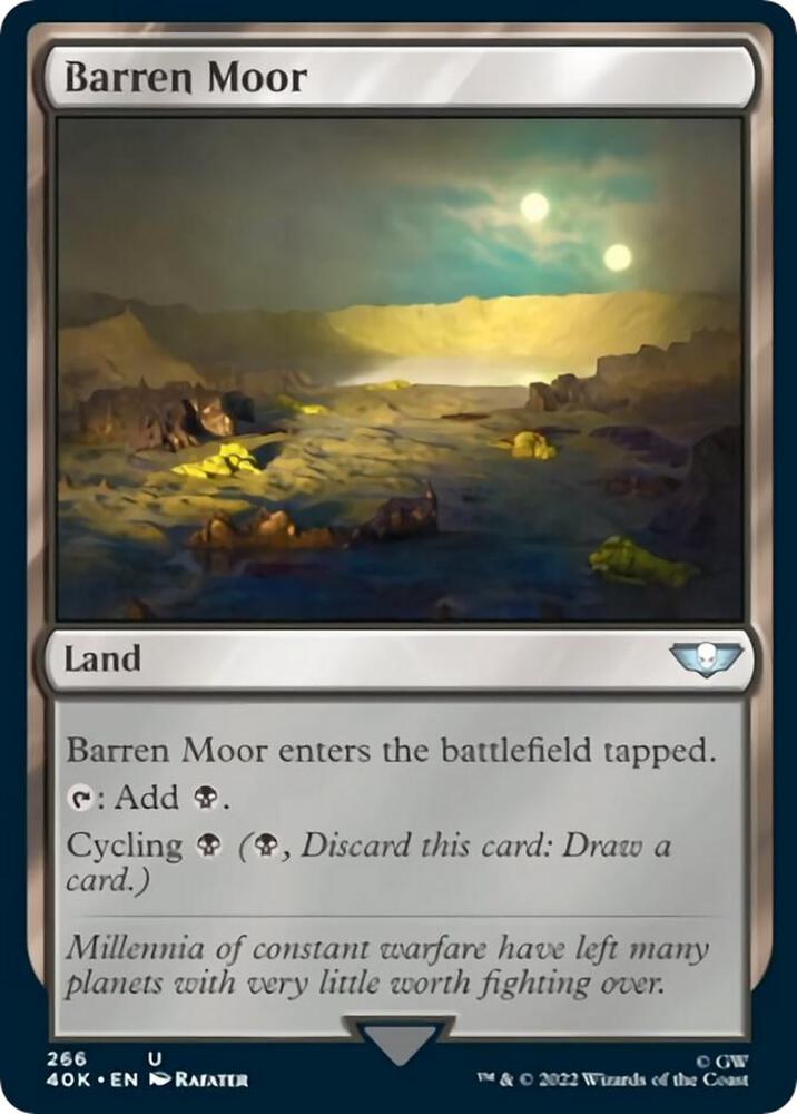 Barren Moor 266 card from Universes Beyond: Warhammer 40,000