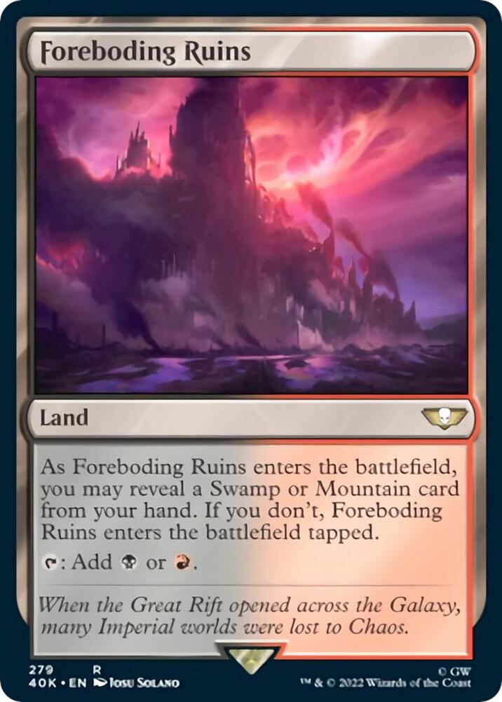 Foreboding Ruins (Surge Foil) 279 card from Universes Beyond: Warhammer 40,000