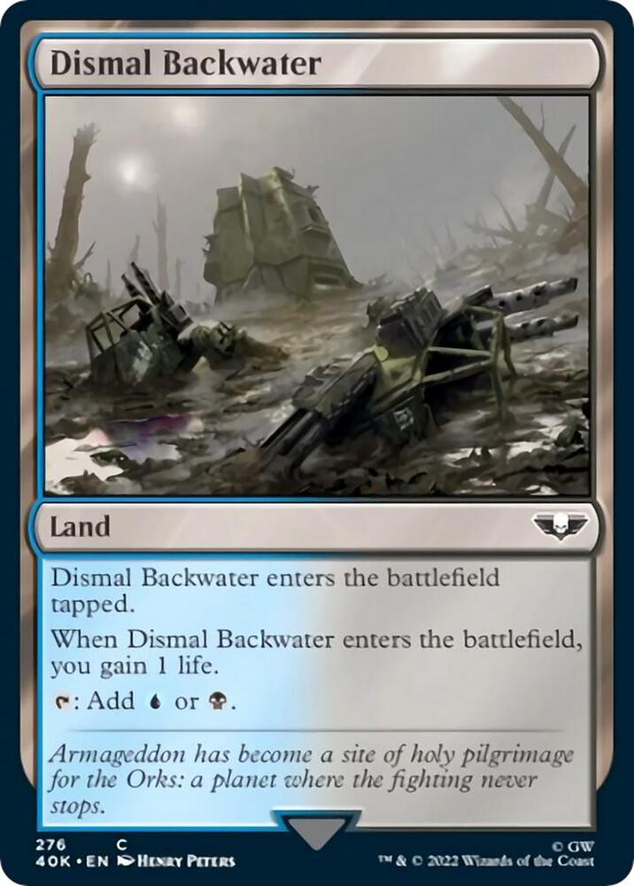 Dismal Backwater 276 card from Universes Beyond: Warhammer 40,000