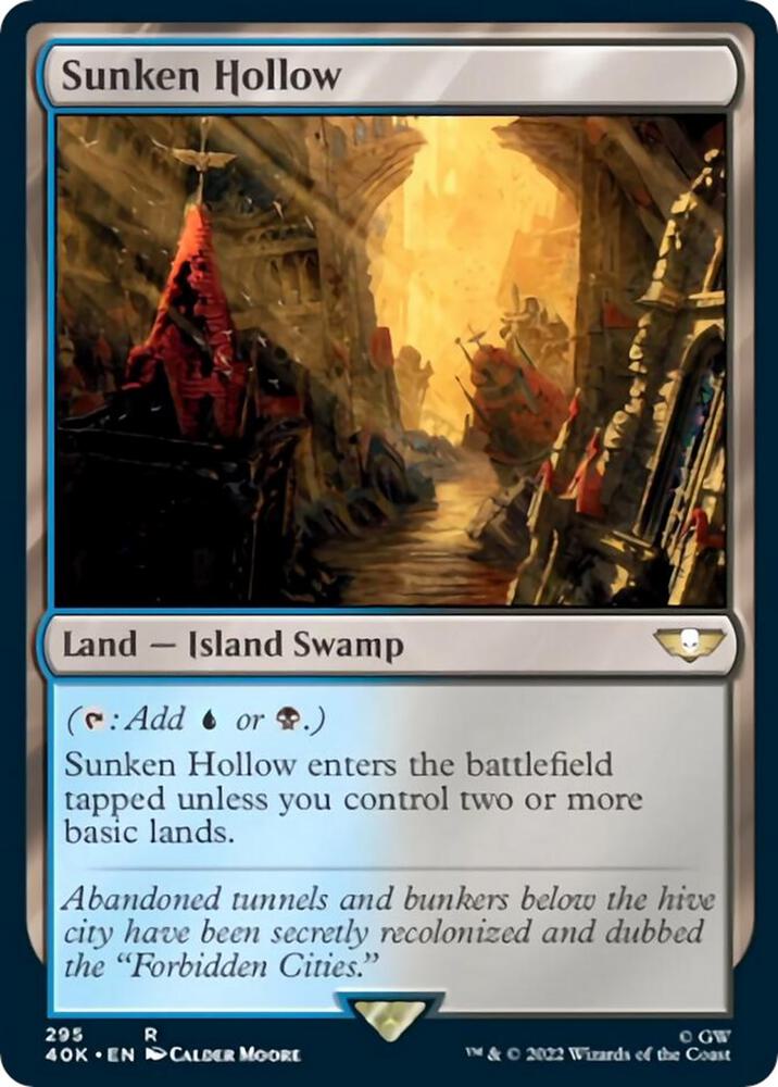 Sunken Hollow (Surge Foil) 295 card from Universes Beyond: Warhammer 40,000