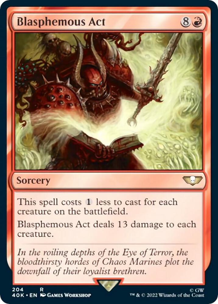 Blasphemous Act 204 card from Universes Beyond: Warhammer 40,000