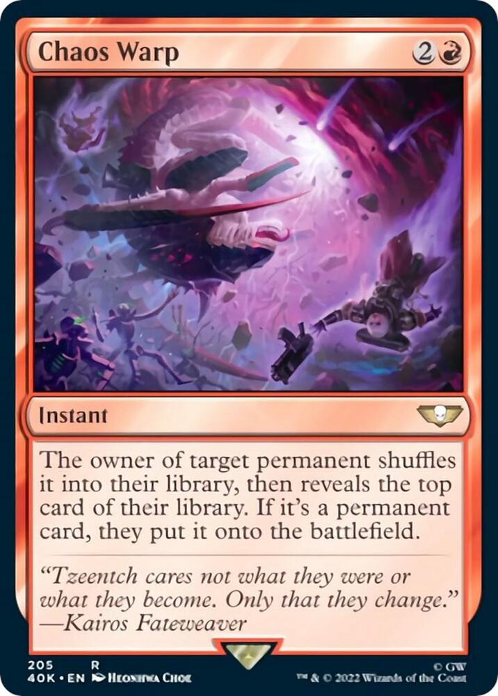 Chaos Warp 205 card from Universes Beyond: Warhammer 40,000