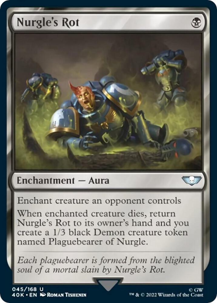 Nurgle's Rot 45 card from Universes Beyond: Warhammer 40,000