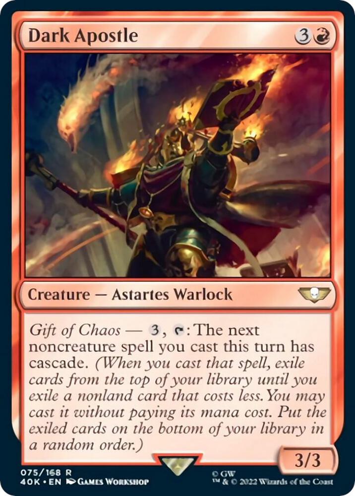 Dark Apostle 75 card from Universes Beyond: Warhammer 40,000