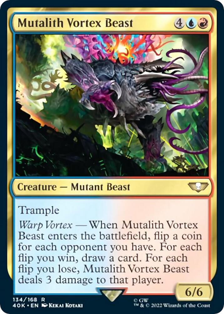 Mutalith Vortex Beast 134 card from Universes Beyond: Warhammer 40,000