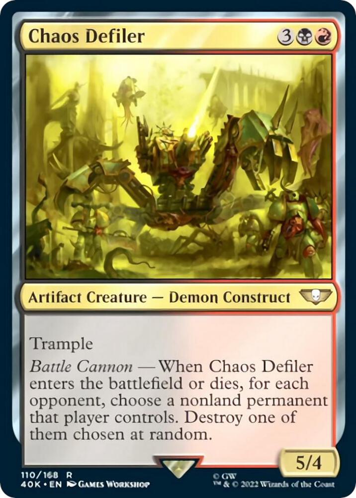 Chaos Defiler (Surge Foil) 110 card from Universes Beyond: Warhammer 40,000