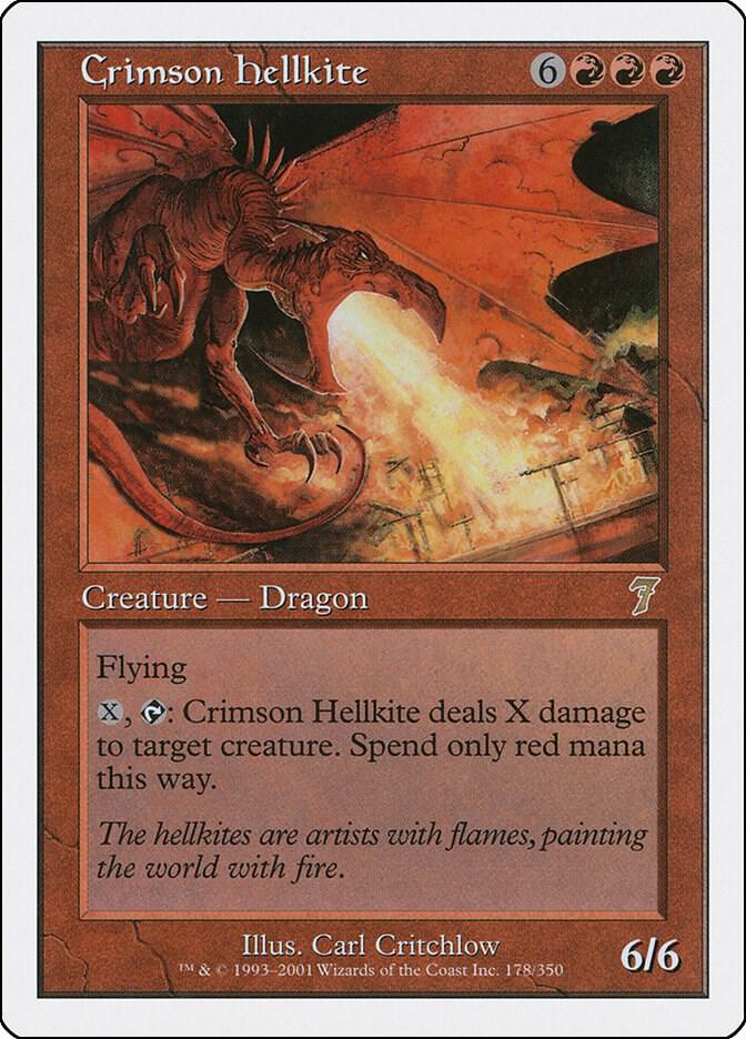 Crimson Hellkite 178 card from 7th Edition