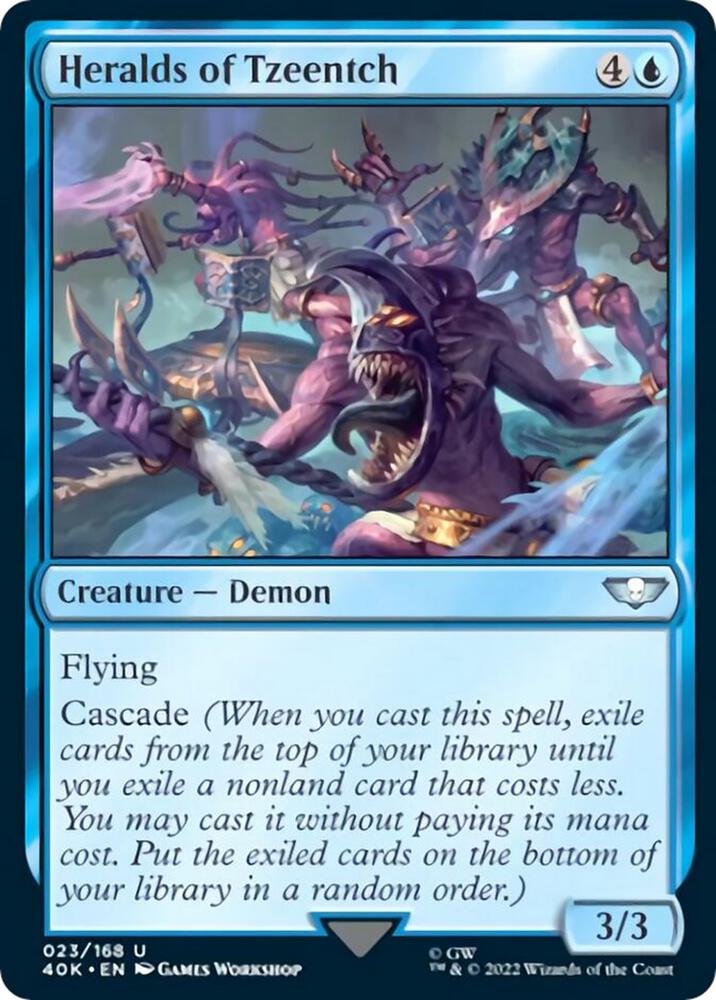 Heralds of Tzeentch (Surge Foil) 23 card from Universes Beyond: Warhammer 40,000