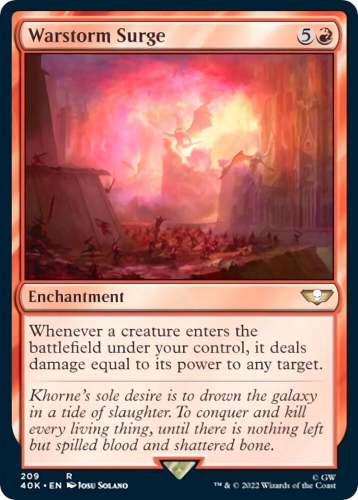 Warstorm Surge (Surge Foil) 209 card from Universes Beyond: Warhammer 40,000