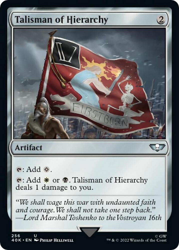 Talisman of Hierarchy 256 card from Universes Beyond: Warhammer 40,000