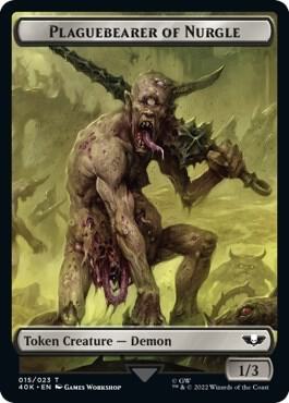 Plaguebearer of Nurgle // Astartes Warrior Double-Sided Token 15 // 12 card from Universes Beyond: Warhammer 40,000