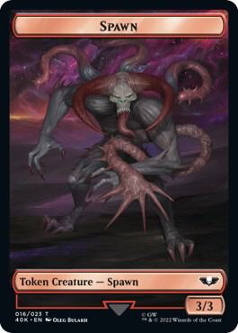 Spawn // Astartes Warrior Double-Sided Token 16 // 12 card from Universes Beyond: Warhammer 40,000