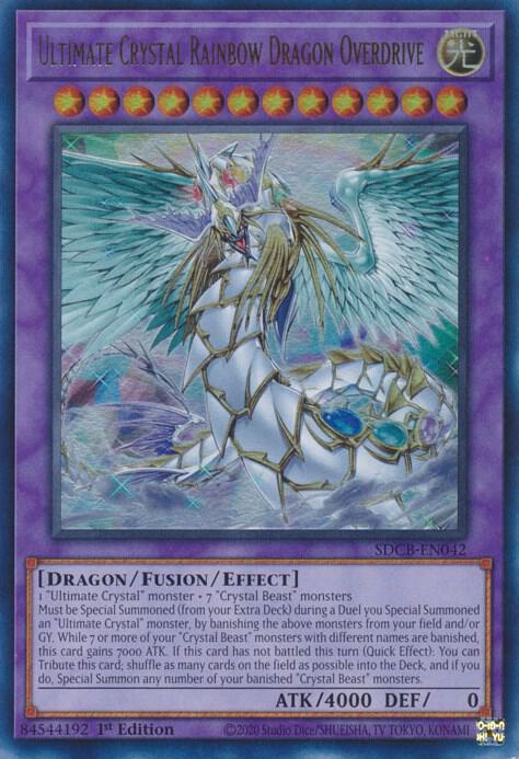 Ultimate Crystal Rainbow Dragon Overdrive SDCB-EN042 card from Structure Deck: Legend of the Crystal Beasts
