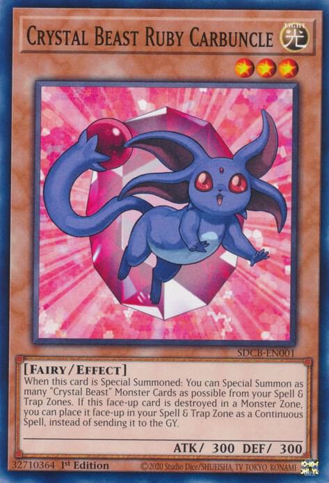 Crystal Beast Ruby Carbuncle SDCB-EN001 card from Structure Deck: Legend of the Crystal Beasts