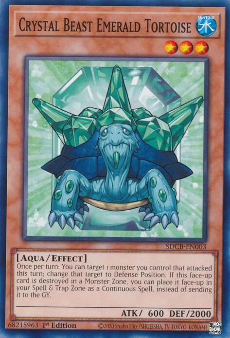 Crystal Beast Emerald Tortoise SDCB-EN003 card from Structure Deck: Legend of the Crystal Beasts