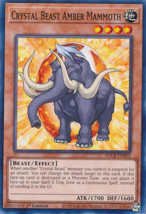 Crystal Beast Amber Mammoth SDCB-EN005 card from Structure Deck: Legend of the Crystal Beasts