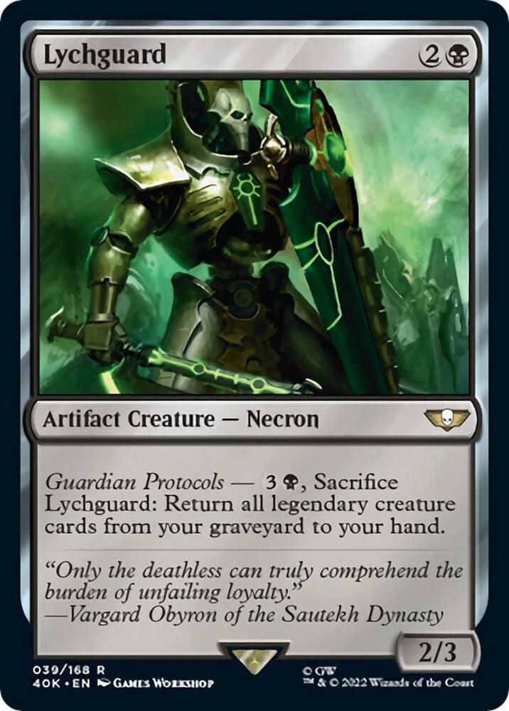 Lychguard 39 card from Universes Beyond: Warhammer 40,000