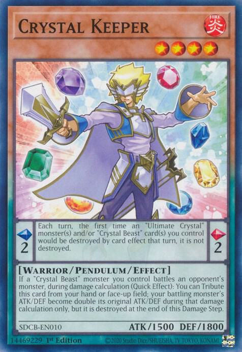 Crystal Keeper SDCB-EN010 card from Structure Deck: Legend of the Crystal Beasts