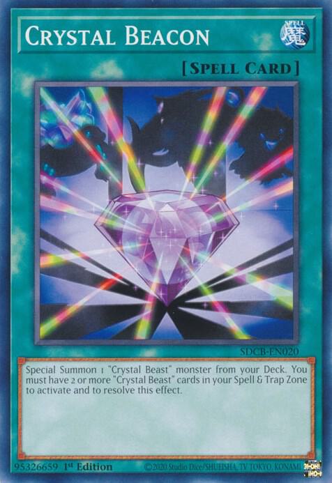 Crystal Beacon SDCB-EN020 card from Structure Deck: Legend of the Crystal Beasts