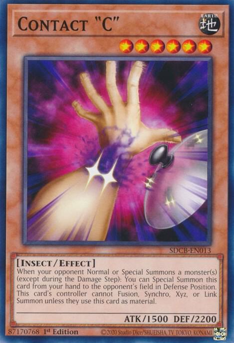 Contact "C" SDCB-EN013 card from Structure Deck: Legend of the Crystal Beasts