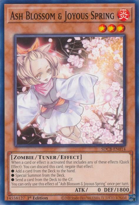 Ash Blossom & Joyous Spring SDCB-EN014 card from Structure Deck: Legend of the Crystal Beasts