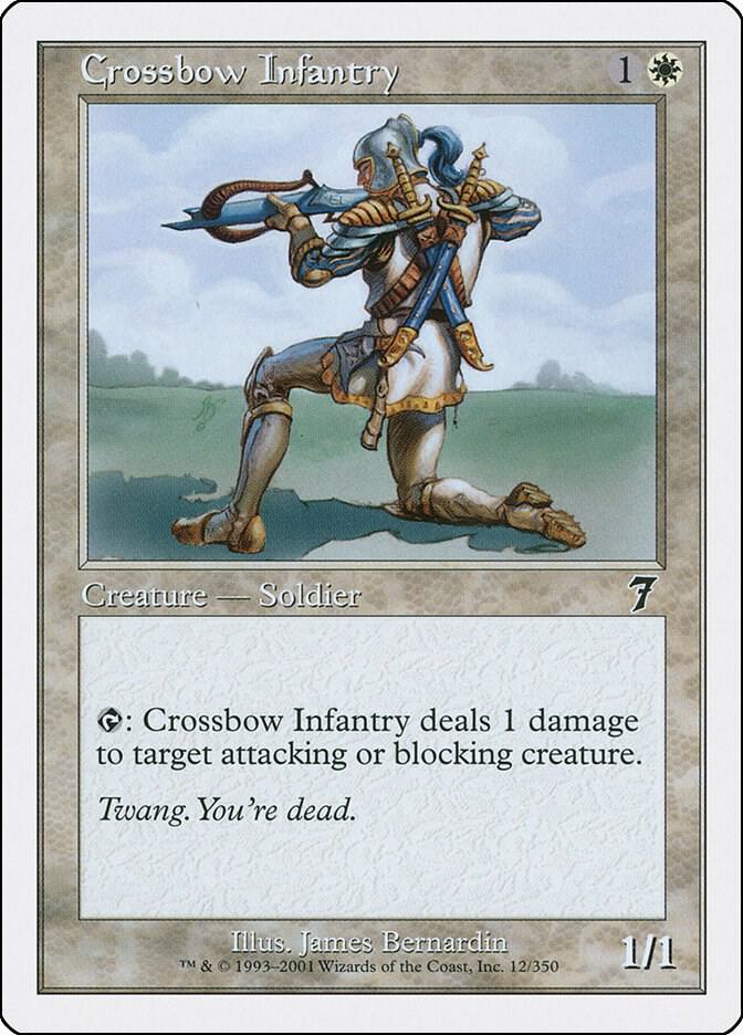 Crossbow Infantry 12 card from 7th Edition