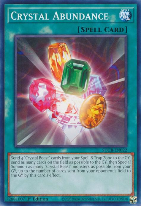 Crystal Abundance SDCB-EN022 card from Structure Deck: Legend of the Crystal Beasts