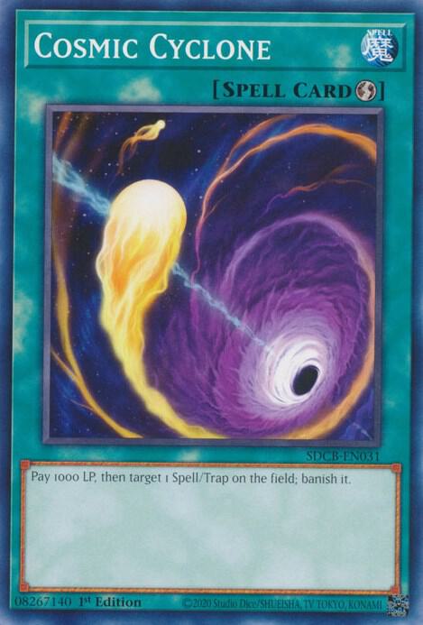 Cosmic Cyclone SDCB-EN031 card from Structure Deck: Legend of the Crystal Beasts