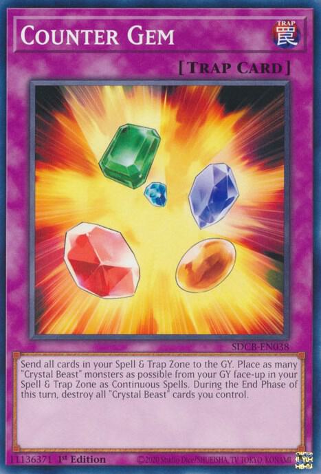 Counter Gem SDCB-EN038 card from Structure Deck: Legend of the Crystal Beasts