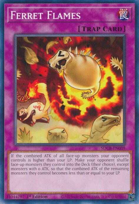 Ferret Flames SDCB-EN039 card from Structure Deck: Legend of the Crystal Beasts