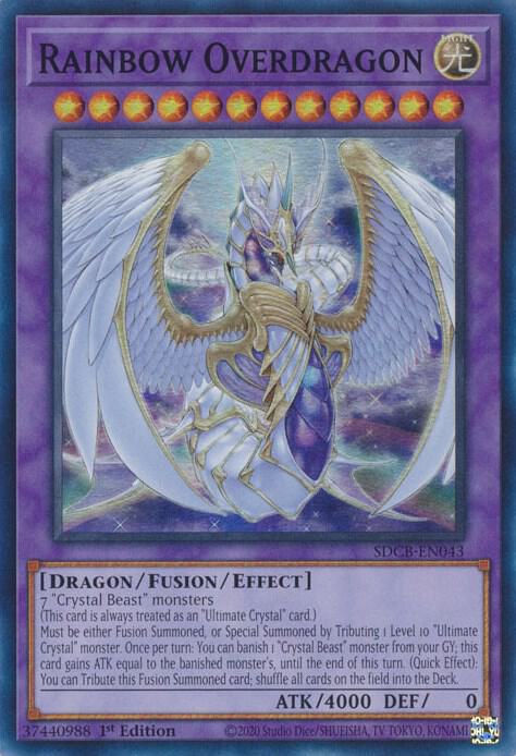 Rainbow Overdragon SDCB-EN043 card from Structure Deck: Legend of the Crystal Beasts