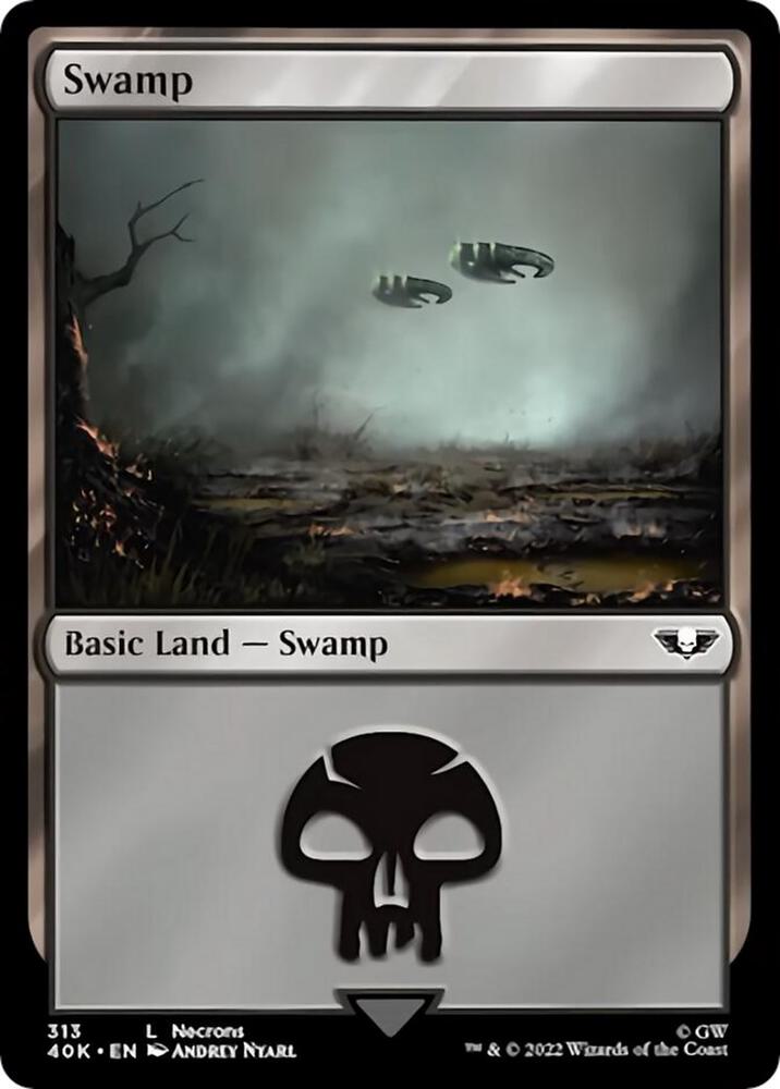 Swamp 313 card from Universes Beyond: Warhammer 40,000