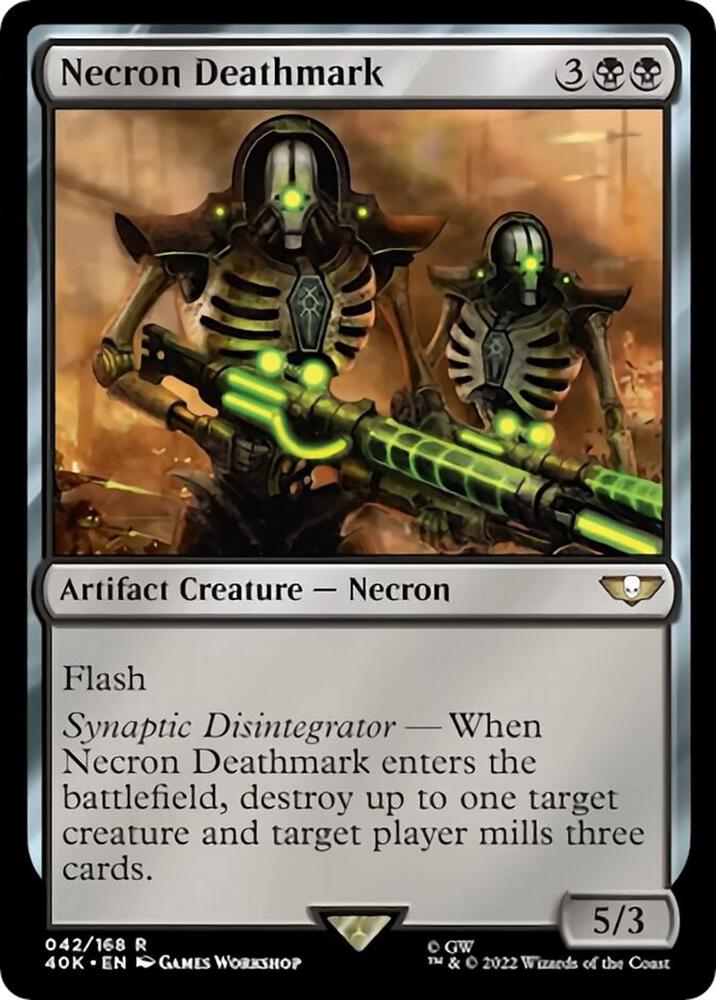 Necron Deathmark 42 card from Universes Beyond: Warhammer 40,000