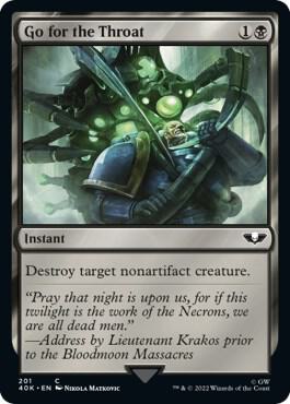 Go for the Throat 201 card from Universes Beyond: Warhammer 40,000