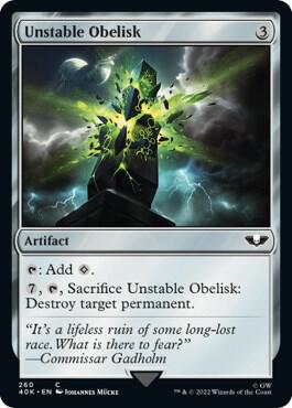 Unstable Obelisk 260 card from Universes Beyond: Warhammer 40,000