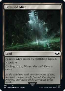 Polluted Mire (Surge Foil) 288 card from Universes Beyond: Warhammer 40,000