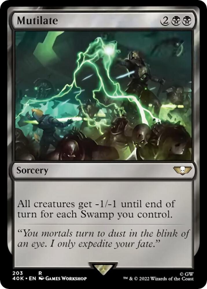 Mutilate (Surge Foil) 203 card from Universes Beyond: Warhammer 40,000