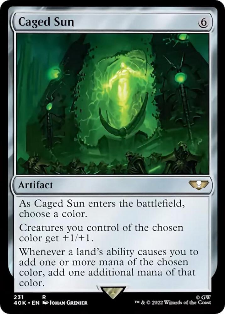 Caged Sun (Surge Foil) 231 card from Universes Beyond: Warhammer 40,000