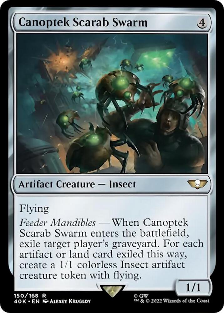 Canoptek Scarab Swarm (Surge Foil) 150 card from Universes Beyond: Warhammer 40,000