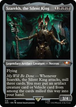 Szarekh, the Silent King (Display Commander) (Foil Etched) - Thick Stock 318 card from Universes Beyond: Warhammer 40,000